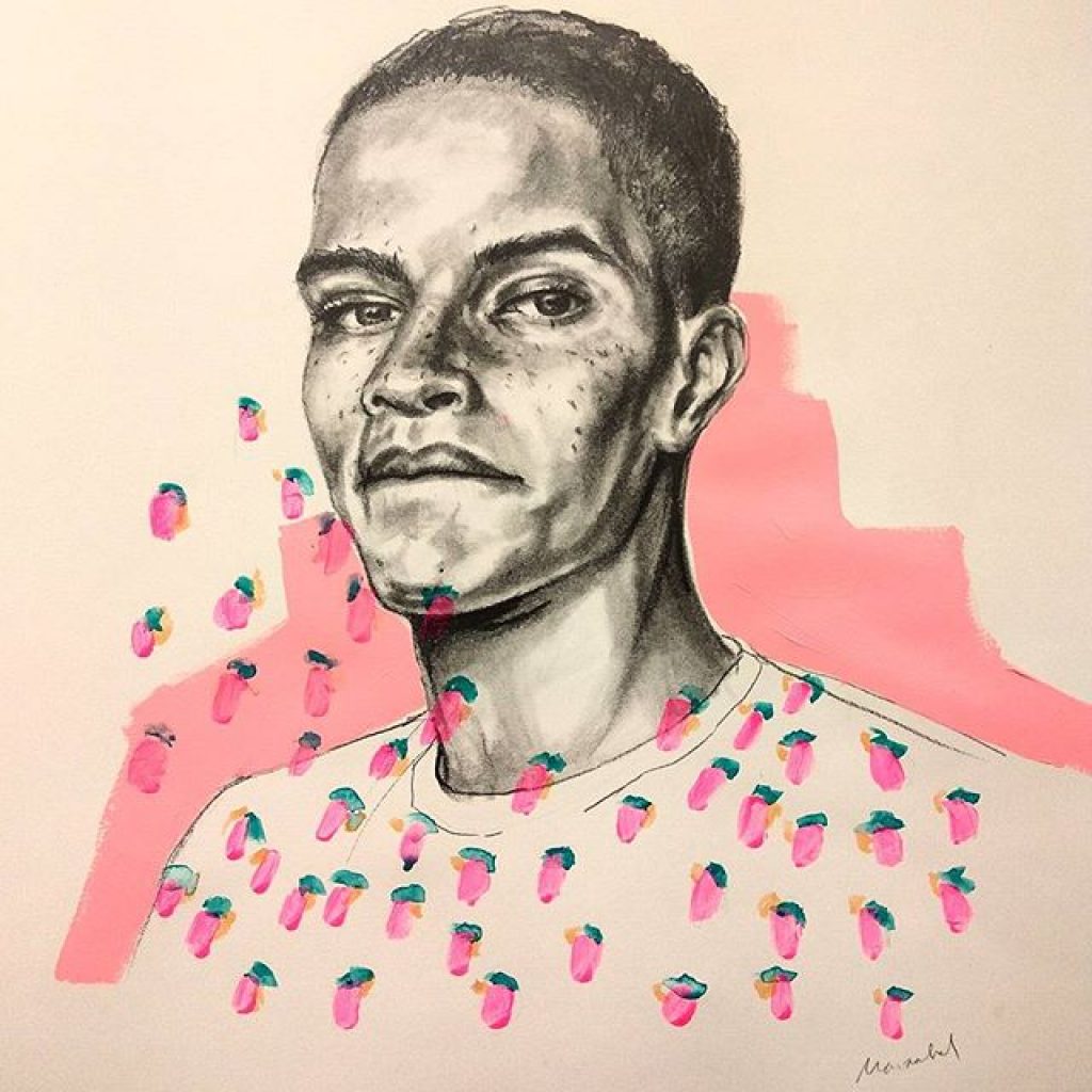 Strawberry Pattern Drawing by Marzabal