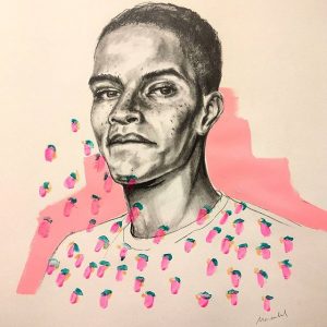 Strawberry Pattern Drawing by Marzabal