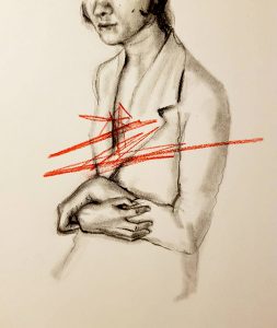 red lines Drawing by Marzabal