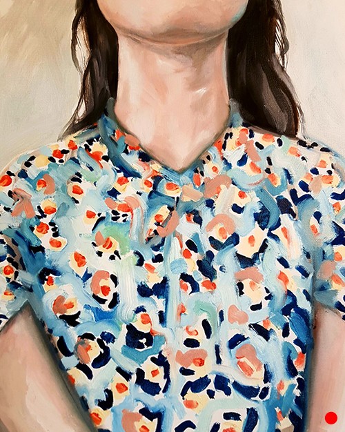 Flower Shirt, oil over canvas, 16x20in, 2019