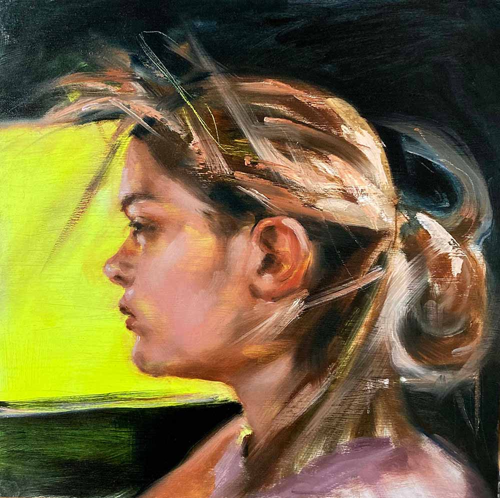 Road Trip portrait painting by artist Marzabal